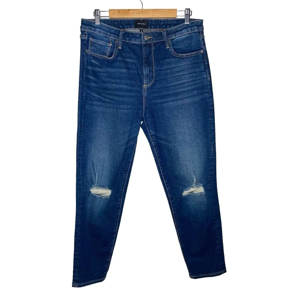DRIFTWOOD Gizelle Girlfriend Skinny Jeans Destructed Distressed Size 30 - Picture 4 of 16